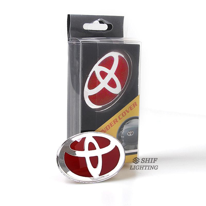 1pc Stiker Emblem Logo Toyota Corolla Camry Crown Prado Warna Merah