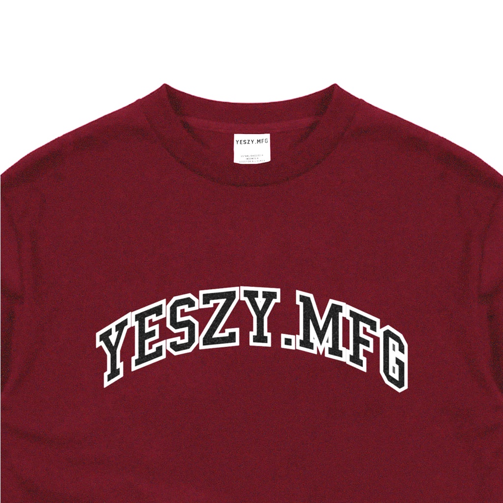 YESZY.MFG Tshirt Maroon Almighty F. BW