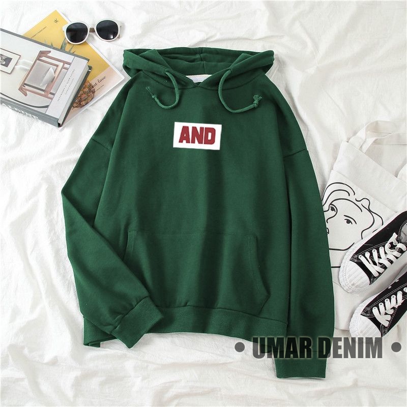 And Hoodie Pria Wanita Unisex Korean Style Bahan Fleece