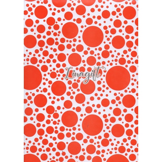 ( 5 Lembar ) SR DOTS - KERTAS KADO GLOSY - GIFT WRAP PAPER MENGKILAP SHINY DEWASA KOTAK POLKADOT ONDE RED BLUE GREEN BLACK PINK CLASSIC VINTAGE