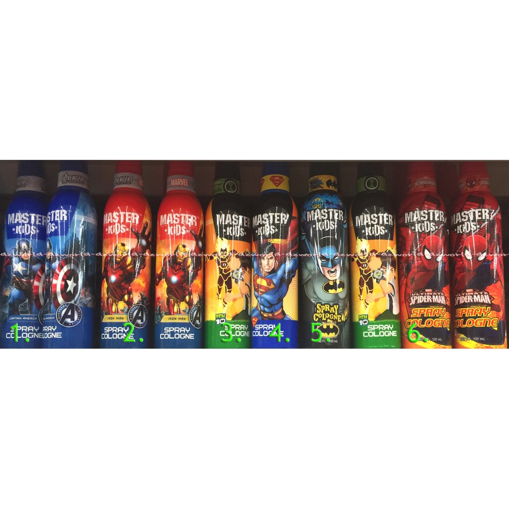 Masterkids Spray Cologne Anak-anak Super Hero Farfum Anak Gambar super Hero Master Kids Anak Anaka