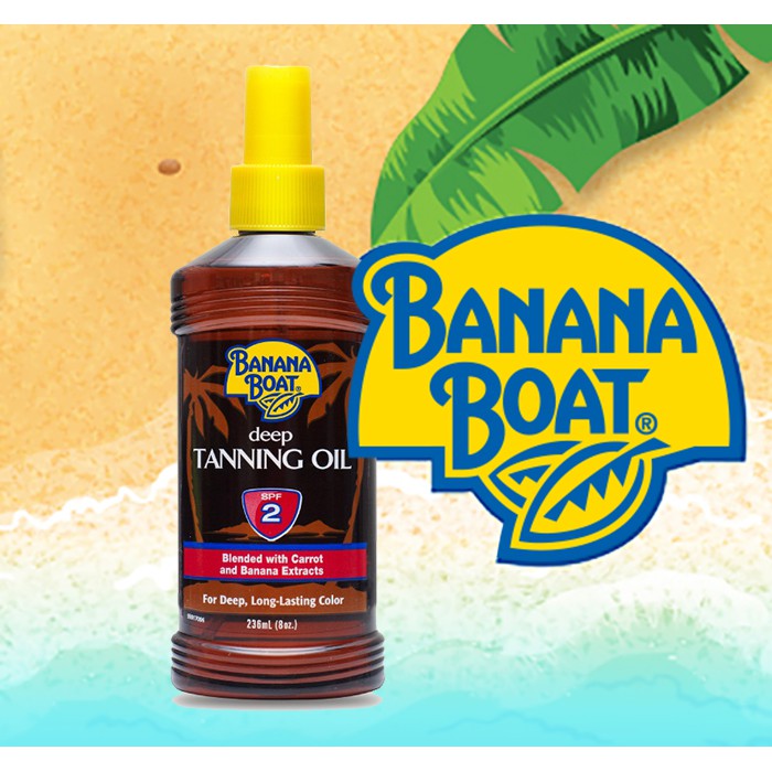 Banana Boat Deep Tanning Oil SPF2 (236ml) Pencoklat Kulit