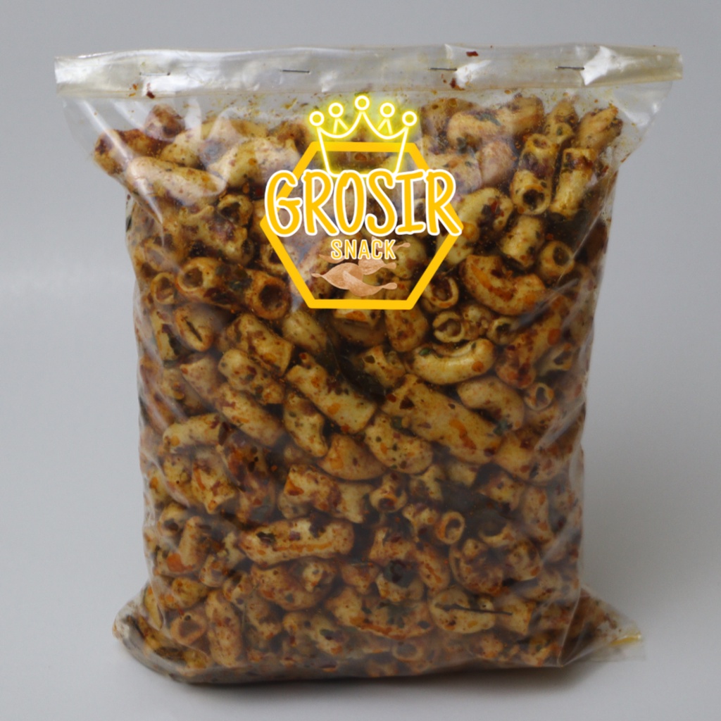 Makaroni Ngembang Renyah Kriuk 500gr+ Daun Jeruk Banyak Rasa