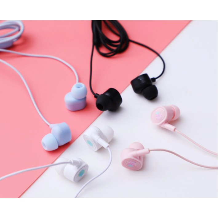 [XY-38] Set Headset Earphone Motif BUAH-BUAHAN Lucu / Wadah Earphone Transparan Bulat Kartun Fruits