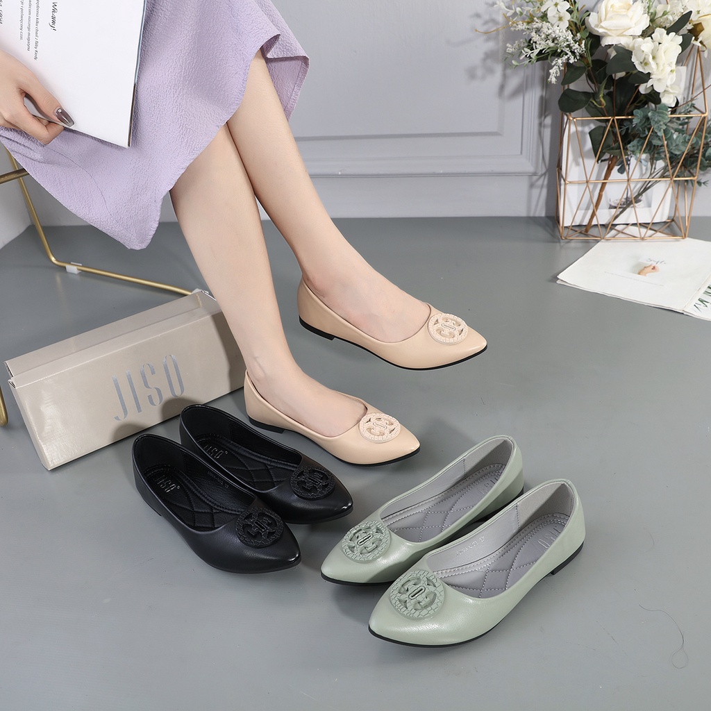 Jiso ANNA-802 Sepatu Flat shoes Wanita Sepatu Kerja Wanita