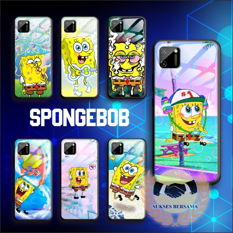Softcase back case glass spongebob oppo a3s a31 a7 f9 a5s a71 a83 f1s f5 f7 a91 a92 a5 a9 BSB3109