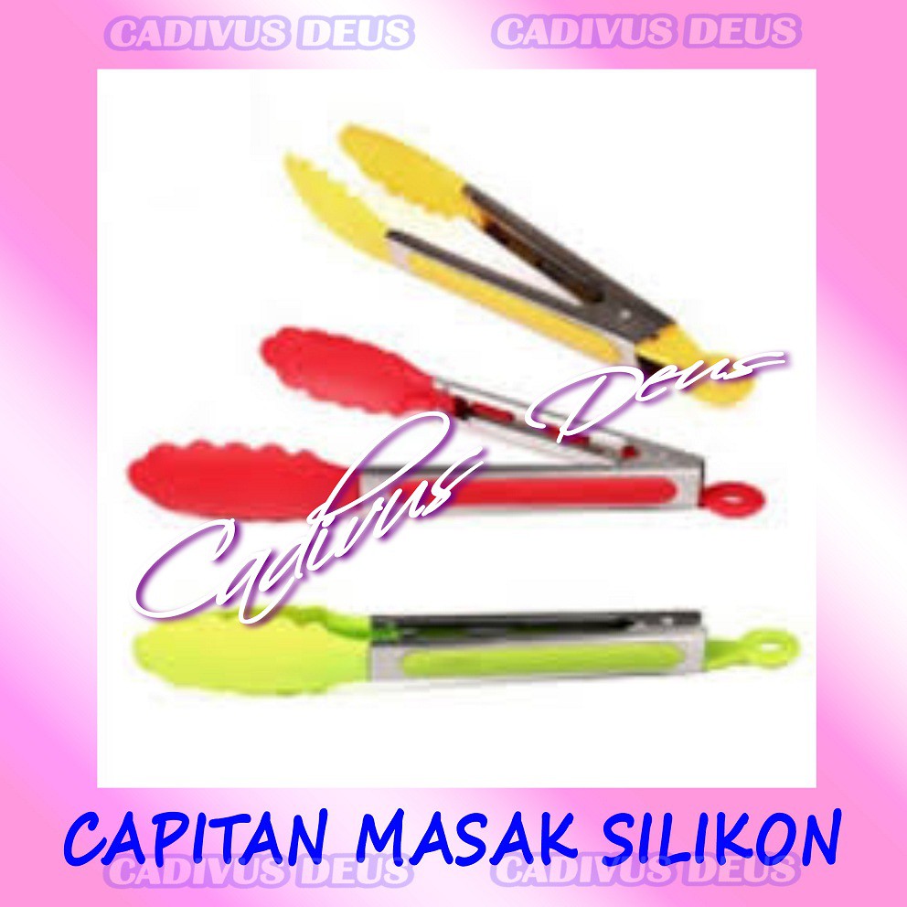 CAPITAN SILIKON - CAPITAN MASAK - FOOD TONGS SILICONE STAINLESS TAHAN PANAS