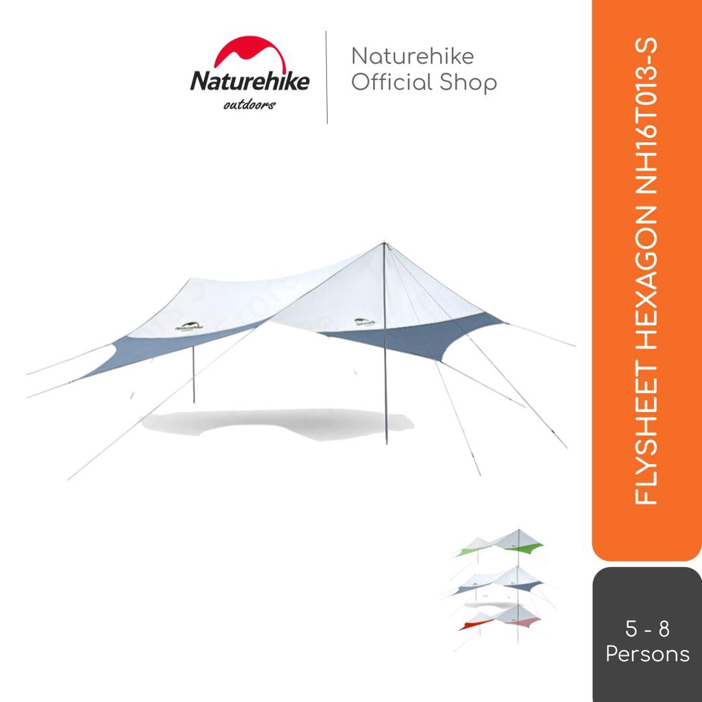 Naturehike Flysheet Hexagon Nh16T013-S Tenda Shelter Camping Outdoor