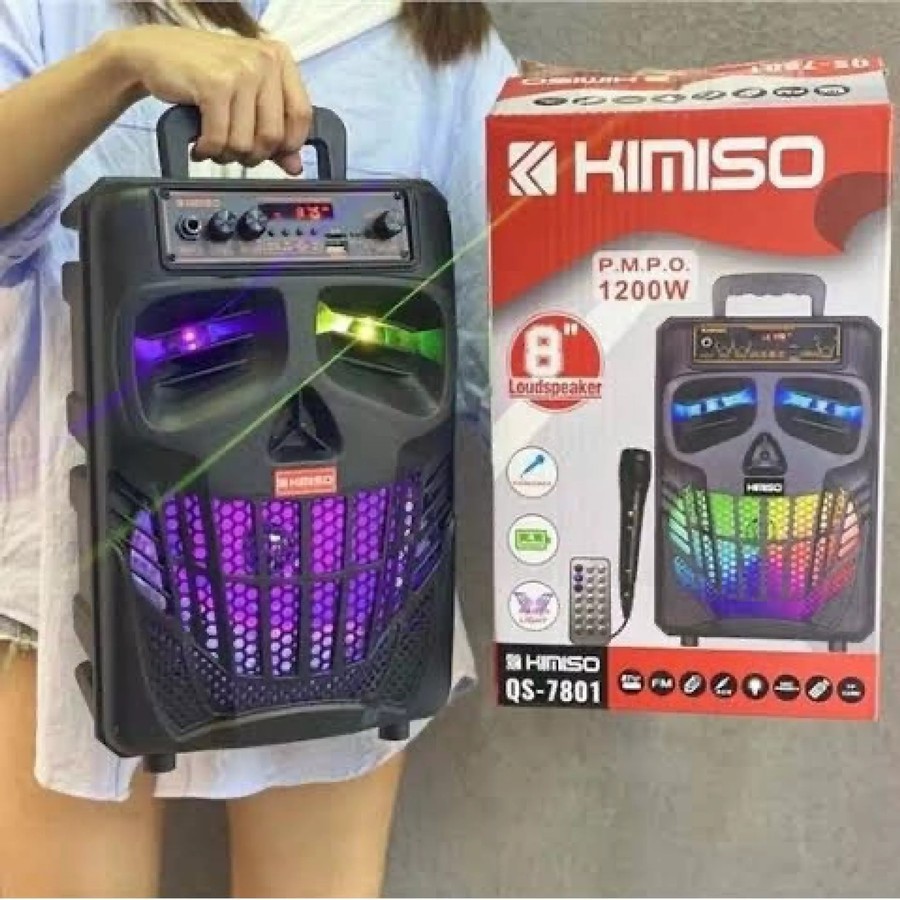 Speaker Bluetooth KIMISO QS-7801 + Mic 6.5 Inch - Speaker Portable