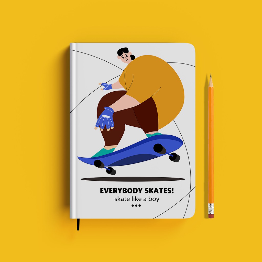 

Buku Catatan Bergaris Tebal A5 100 Lembar Sampul Hardcover-10