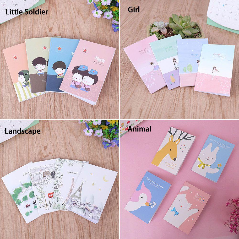 Pineapple 5PCS/5Books Mini Pocket Notepad Siswa Mudah Dibawa Diary Kartun Notebook