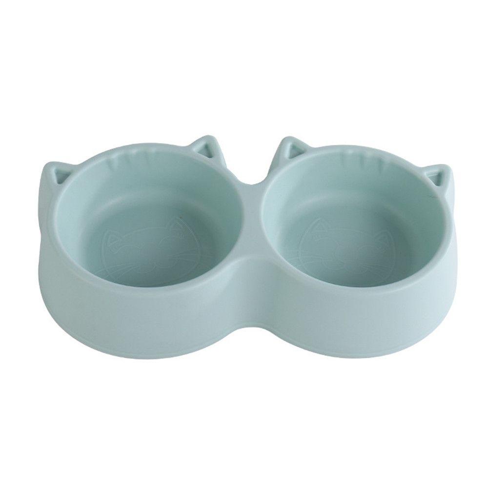 Solighter Double Cat Bowl Dual purpose Untuk Makanan Kucing Pet Feeding Pet Bowl