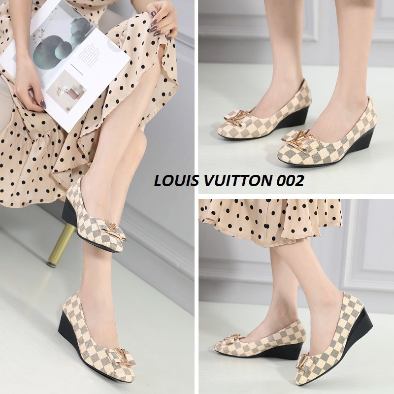 SEPATU WANITA WEDGES KULIT SHOES 002
