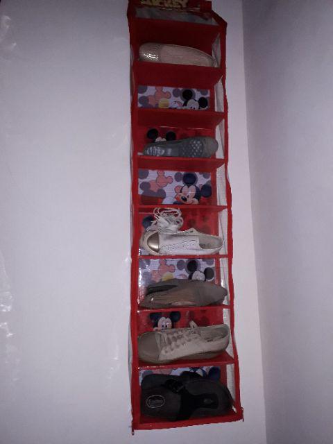 [bisa Cod] Promo Murah Rak Gantung Sepatu Karakter Full Resleting Kualitas Terbaik Dan Termurah