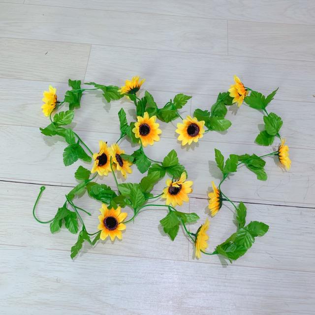AM357 Bunga Rambat Dekorasi Ruangan Bunga Artifisial Bunga Palsu-Matahari kuning