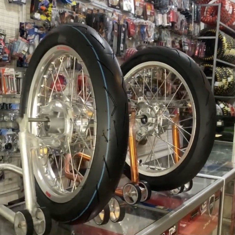 VELG TDR 160/185 SET TROMOL PNP CB150R OLD NEW SILVER