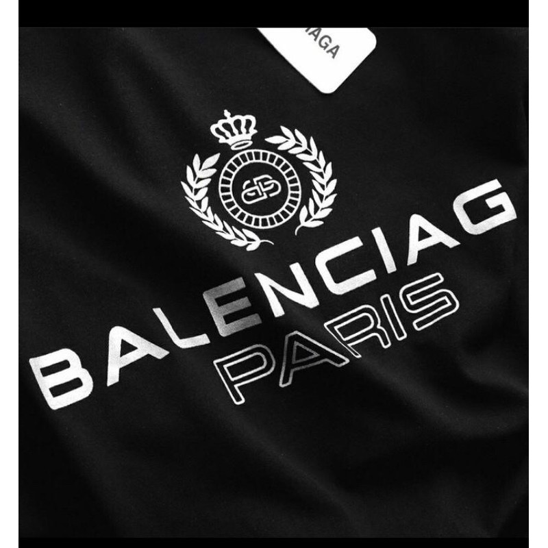 BAJU KAOS TSHIRT PRIA WANITA FASHION BRANDED LOGO BALENCIAGA PARIS SABLON