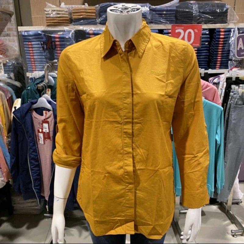 Dust kemeja warna kunyit | dust kemeja sale | kemeja wanita murah