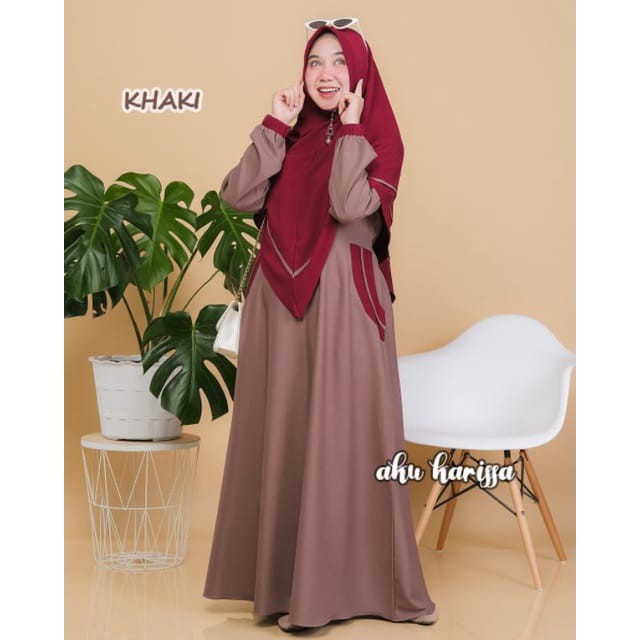 GAMIS SET SYARI ADELA AKU KARISSA / BAJU GAMIS TERBARU / PROMO &  BAYAR DI TEMPAT