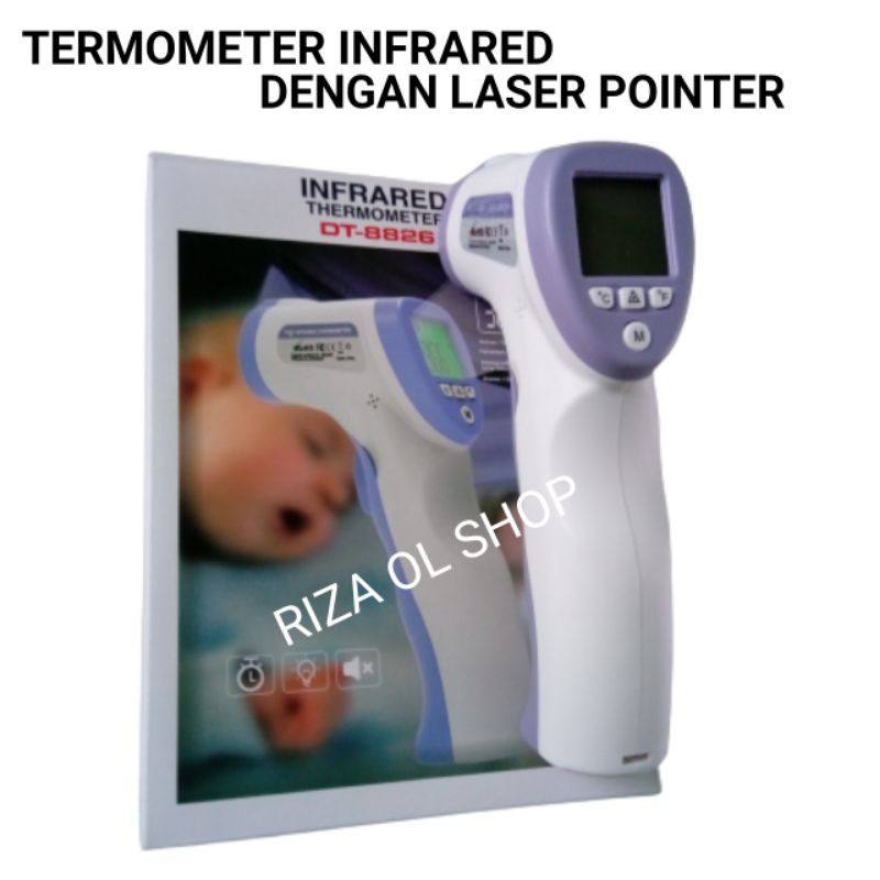 Infrared Termometer Digital Alat ukur suhu tubuh model tembak