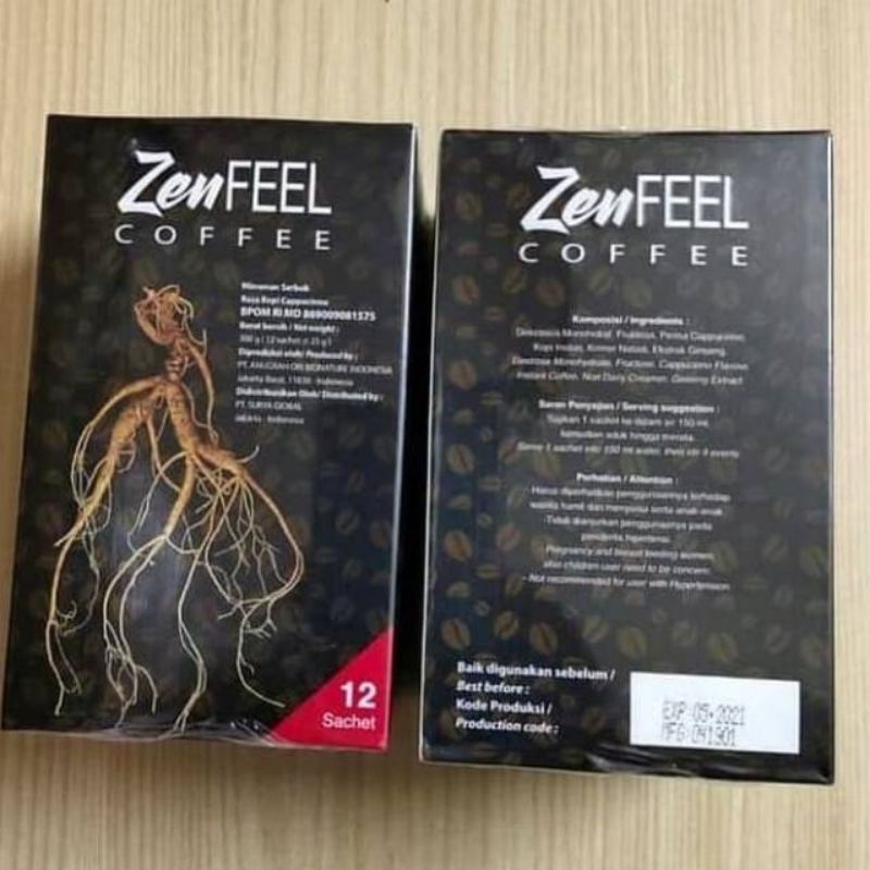 KOPI GINSENG ZENFEEL ZEN FEEL COFFEE ISI 12 SACHET