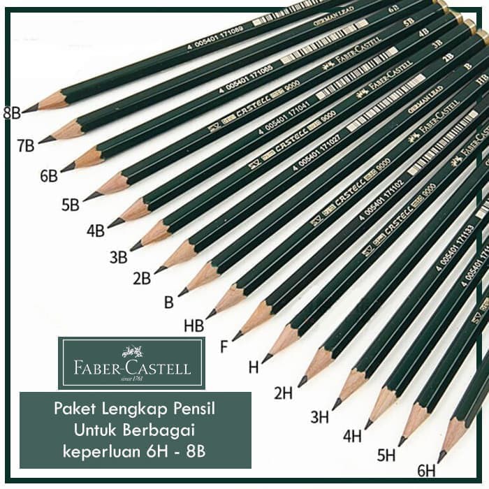 

Pensil Kayu Faber Castell 9000 (16 ukuran)