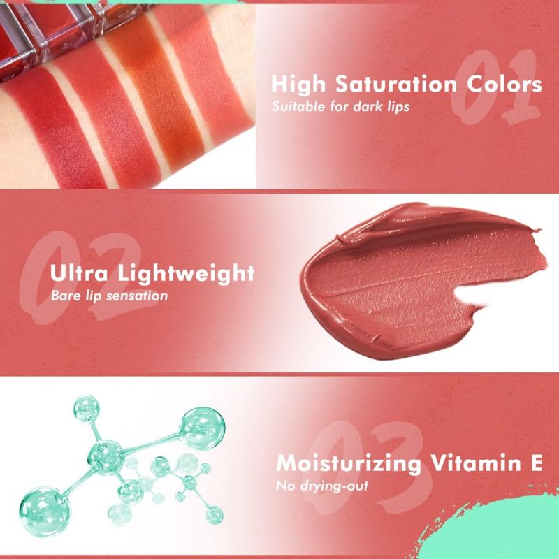 Dazzle Me Mousse Lip Cream | Silky Lipstik Moisturizing Lip Care Reduce Lip Wrinkles | Lip Velvet | Lip Tint