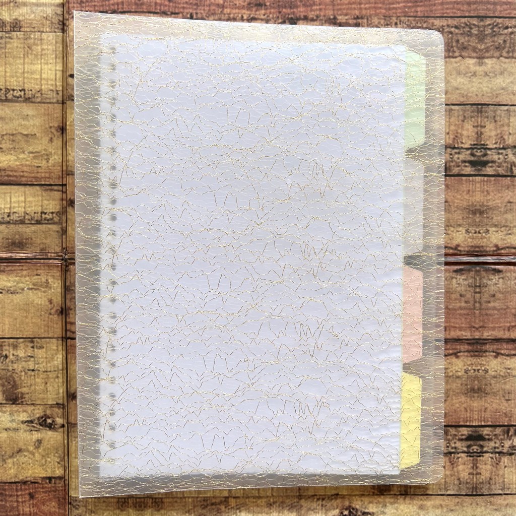 Map Binder Wengu B5 Glitter Ring Plastik - Binder Note Plus Loose Leaf dan Divider - Binder File