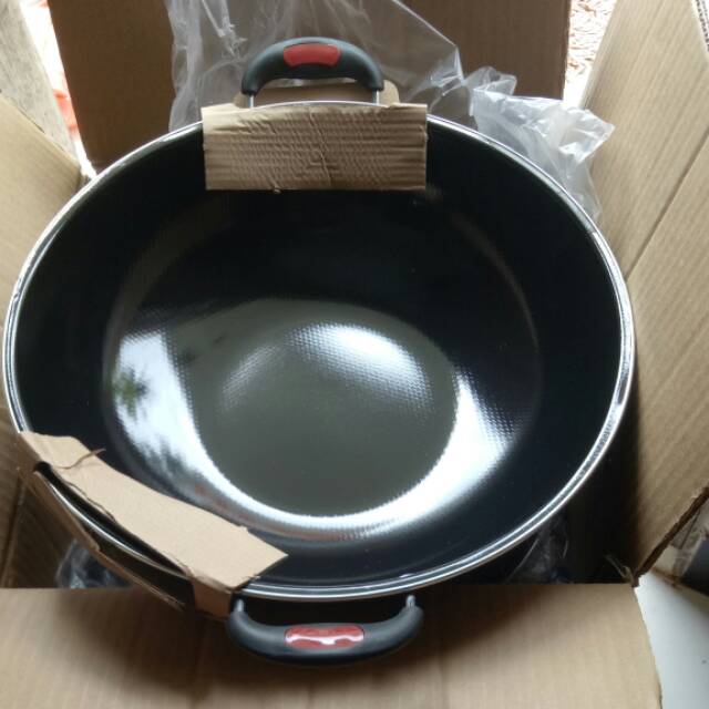 Wajan Enamel anti gores dan anti lengket 34/ 32 cm