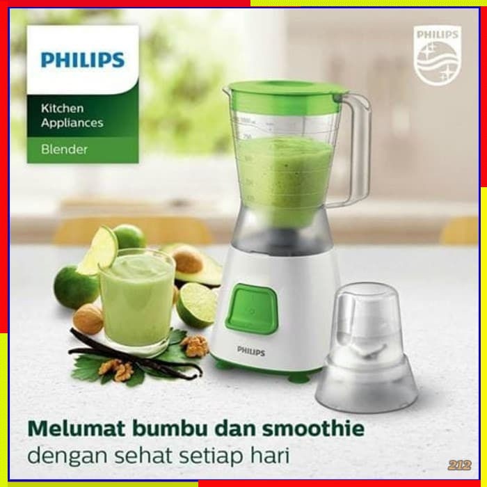 BLENDER PHILIPS  HR2057 1.25L BLENDER BLANDER DAGING BUMBU BELENDER JUICER JUSER PLASTIK KACA MINI K