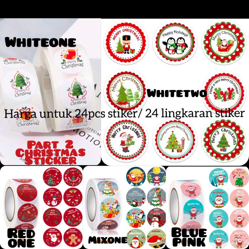 

(Part 2) 24pcs Christmas Sticker Natal Stiker Merry Christmas Stiker Natal Souvenir Natal Stiker Box Hampers Natal Aksesoris Natal Hiasan Natal