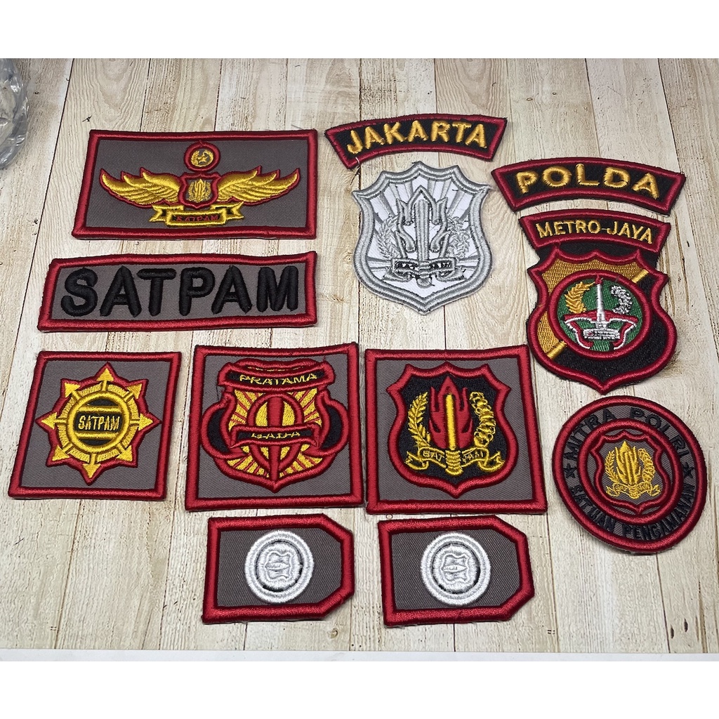 Badge 1 Set Satpam | Bet Timbul Satpam 1 Bet | Badge Timbul Security