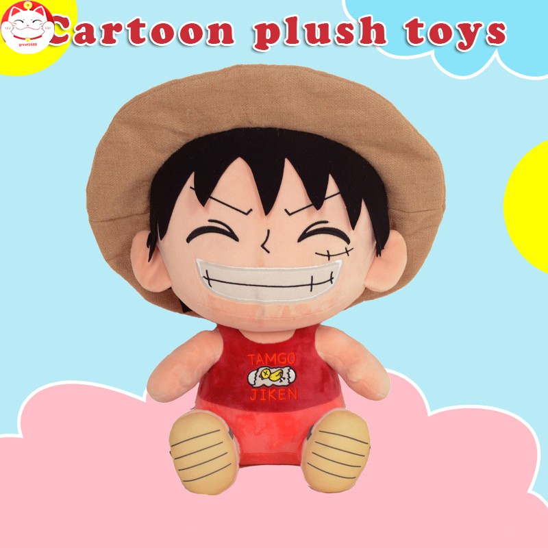 Boneka Plush Karakter Kartun Luffy Untuk Hadiah Ulang Tahun