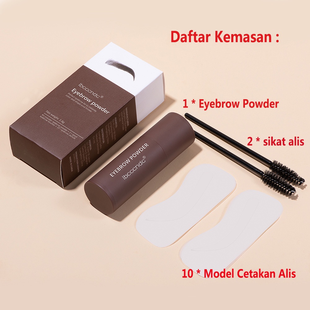 Ibcccndc Magic Eyebrows Stamp Original Shaping Powder And Hairline Contouring Powder Waterproof With 10 Model Cetakan Alis  Reusable And 2 Eyebrow Pen Brushes Makeup Eyebrow Kit