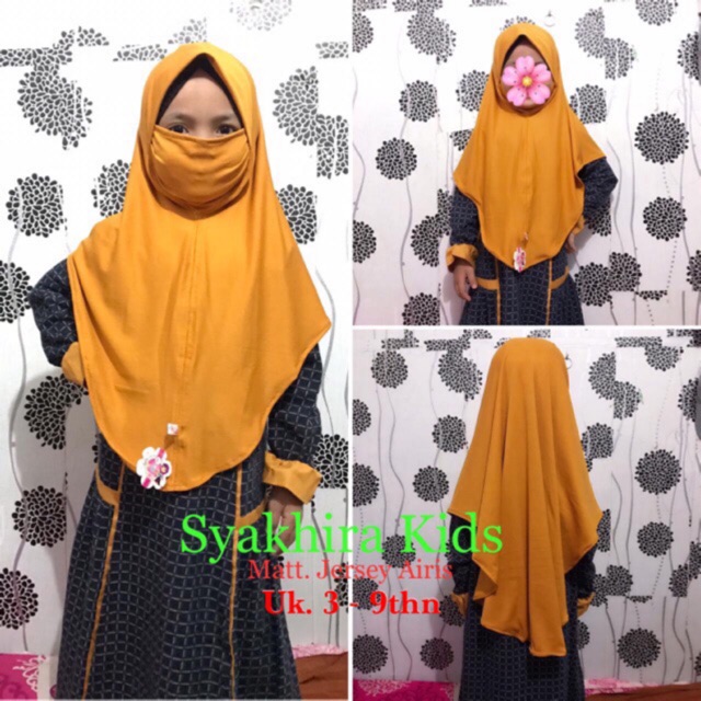 Jilbab Masker Anak Ori Syakhira kids