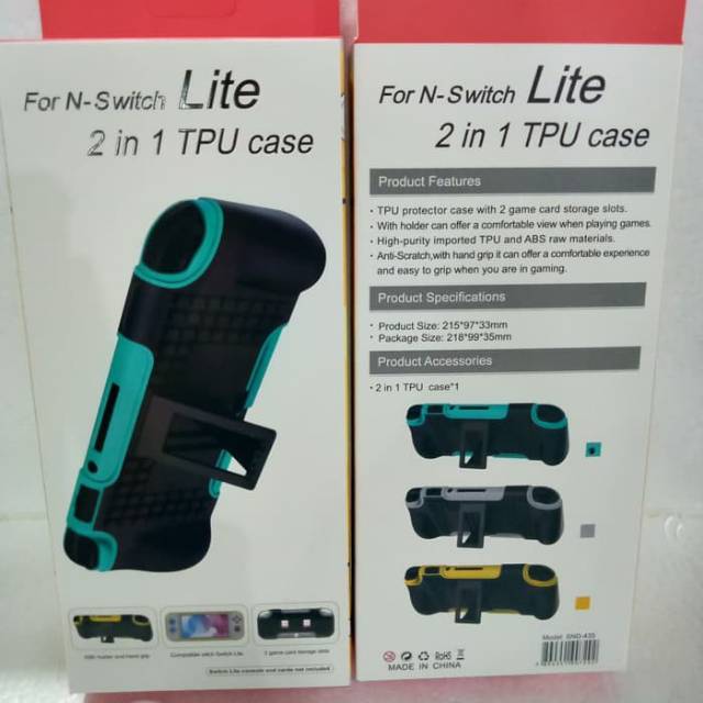 TPU CASE 2 IN 1 Stand Grip &amp; 2 Game Card Slot Nitendo Switch Lite