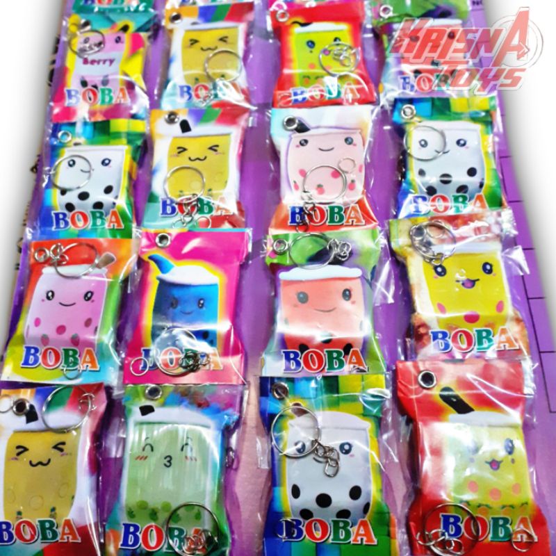 GANTUNGAN KUNCI KARAKTER BONEKA BOBA LUCU isi 20pcs/lembar