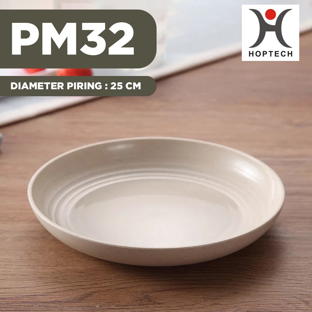 Piring Makan Saji | 20 dan 25 cm Round Plate Piring Saji | Ramah Lingkungan | Biodegradable-PM32 | PIRING KREM