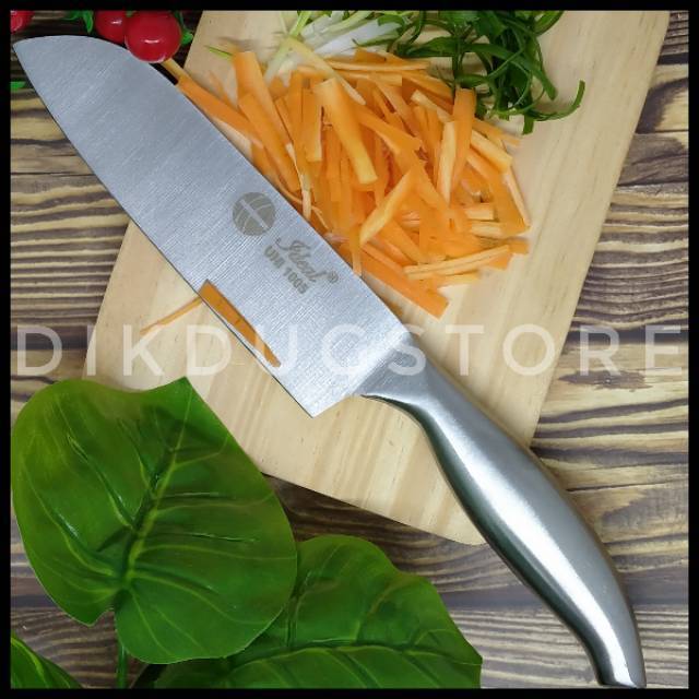 Pisau Dapur - Chefs knife Stainless Steel Gagang Menyatu