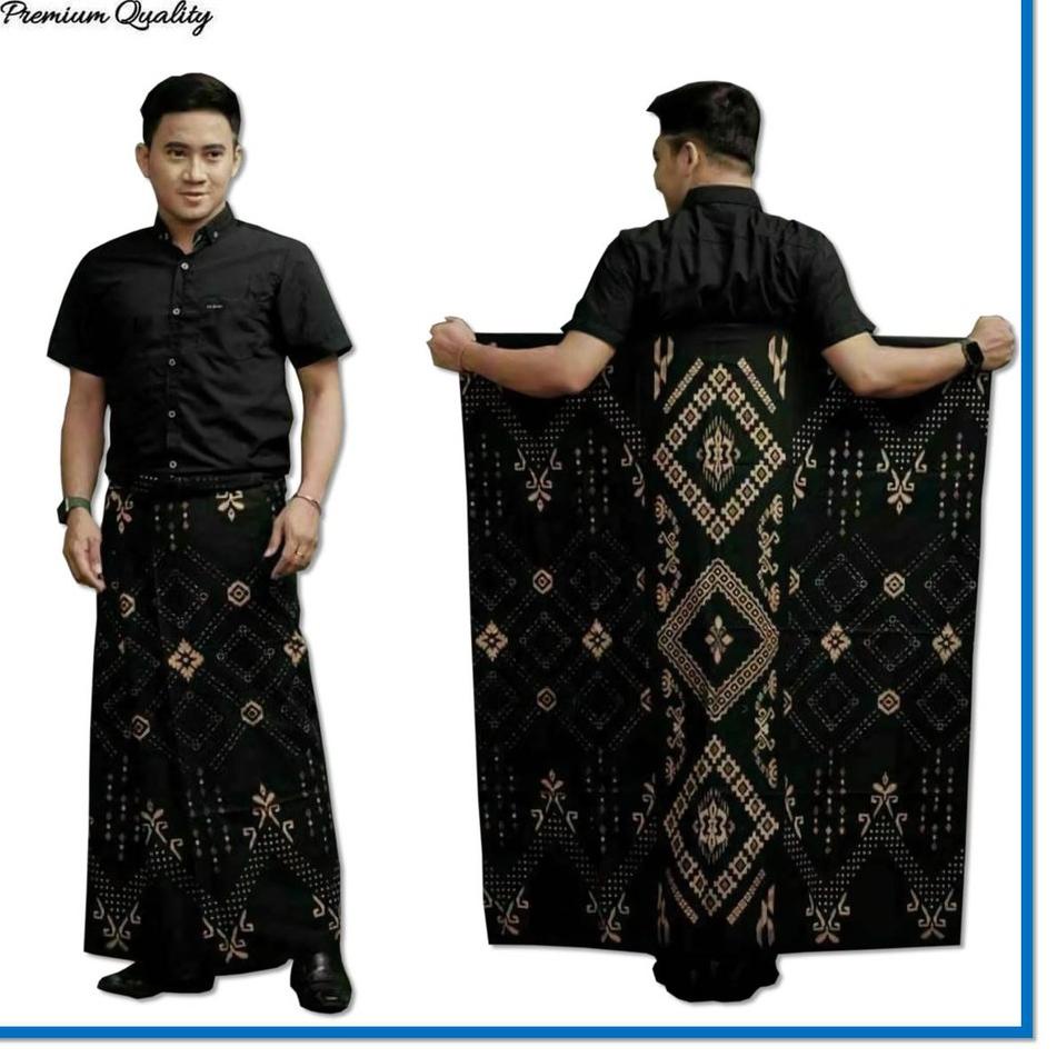 [KODE 8NHSY] Sarung batik pria dewasa pekalongan motif wayang tulis gunungan kain katun halus adem w