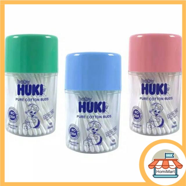 Huki Cotton Buds Extra fine for Baby Kemasan Tabung