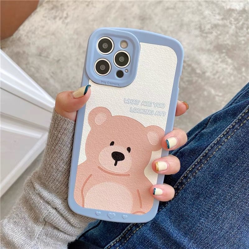 Case Desain Beruang Untuk IPhone 12 13 11 Pro Max X Xs Max Xr 7 8 Plus Xxcs