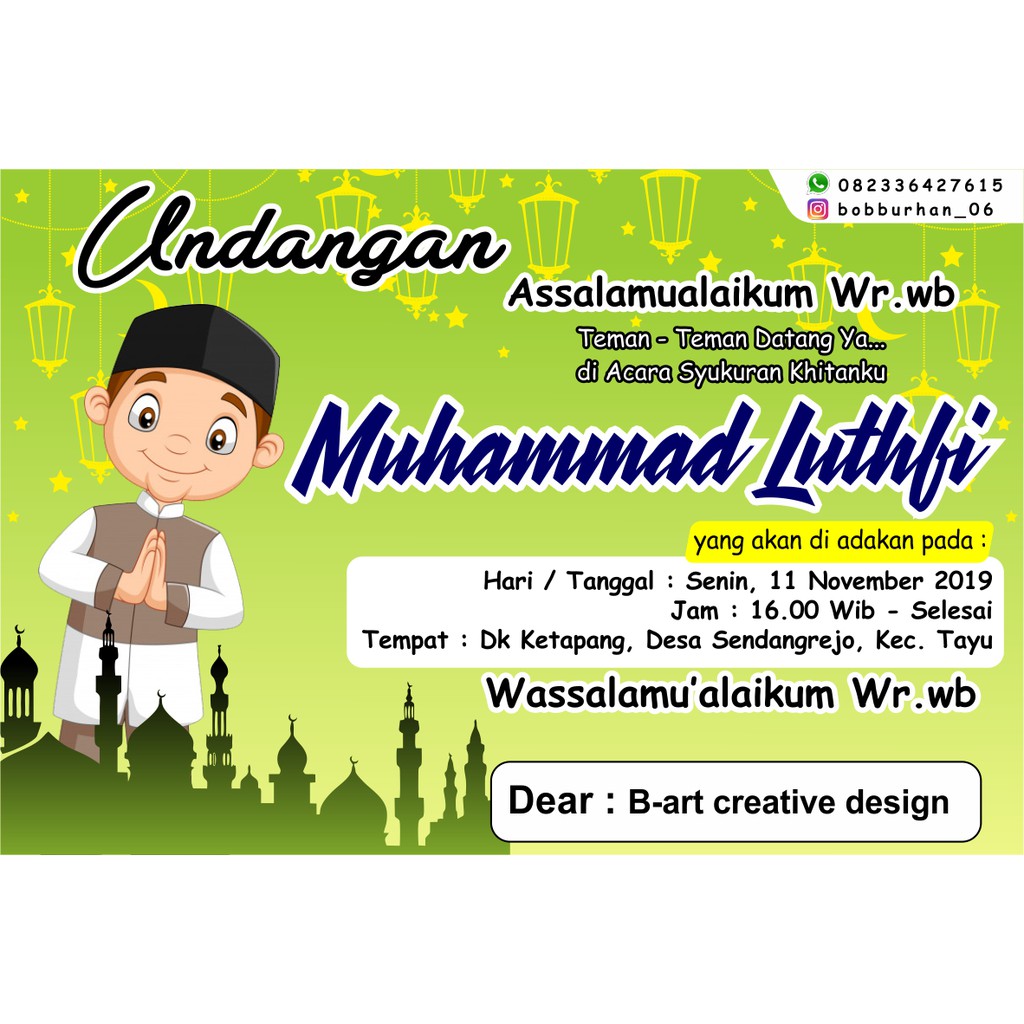 Contoh Undangan Khitanan Yang Bisa Di Edit Undangan Desain Undangan Sexiz Pix 0488