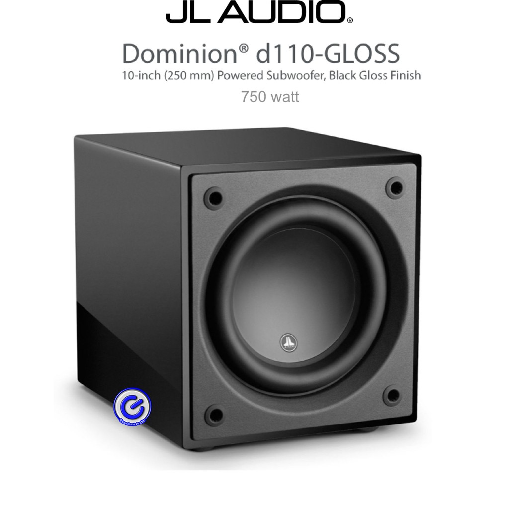 JL Audio Dominion D110 black gloss active 10 inch subwoofer