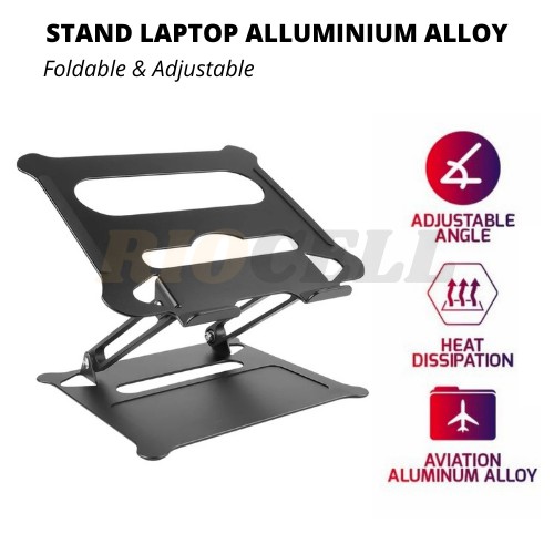 Stand Laptop Adjustable Foldable Aluminium Alloy Like Vivan /like Nillkin Prodesk