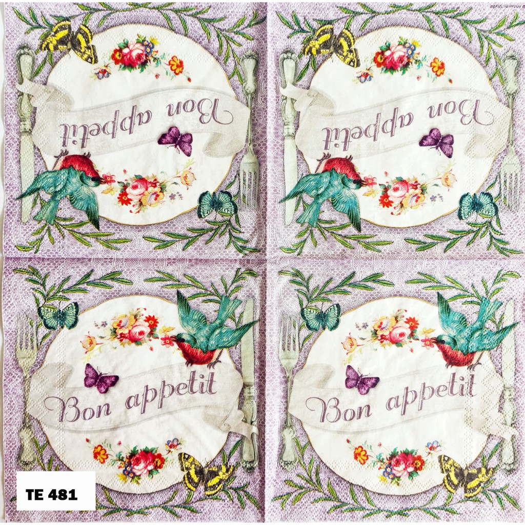 TISU NAPKIN DECOUPAGE EROPAH 33X33 CM TE 481 TTS