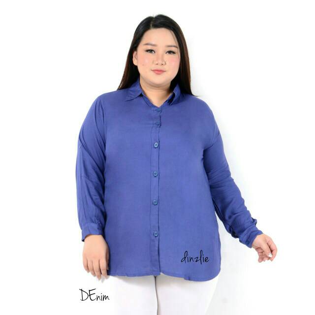 KEMEJA BESAR WARNA BIRU DENIM