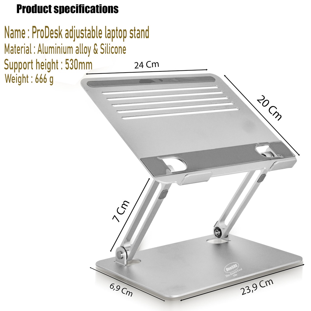 MallCasing - Stand Laptop Holder Meja Lipat Portable Aluminium Multifungsi Anti Slip Untuk Standing Leptop / Notebook / Macbook / Tablet