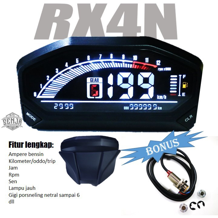 spedometer digital tipe koso rx4n universal untuk semua motor