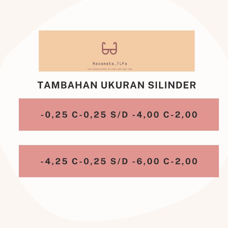 

TAMBAHAN UKURAN SILINDER